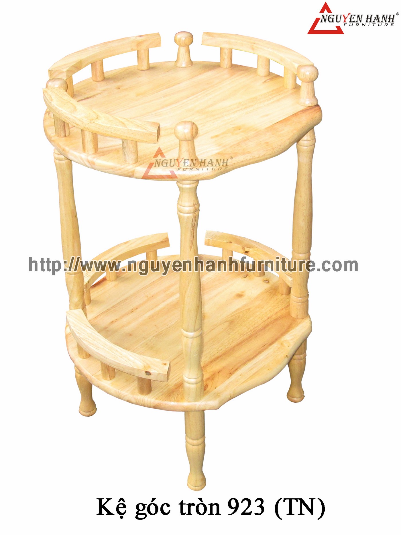 Name product: Round Corner Shelf 923 (Naturral) - Dimensions: 68 x 38 - Description: Wood natural rubber